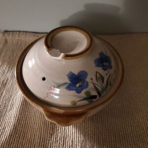 Floral Ceramic Pot with Lid